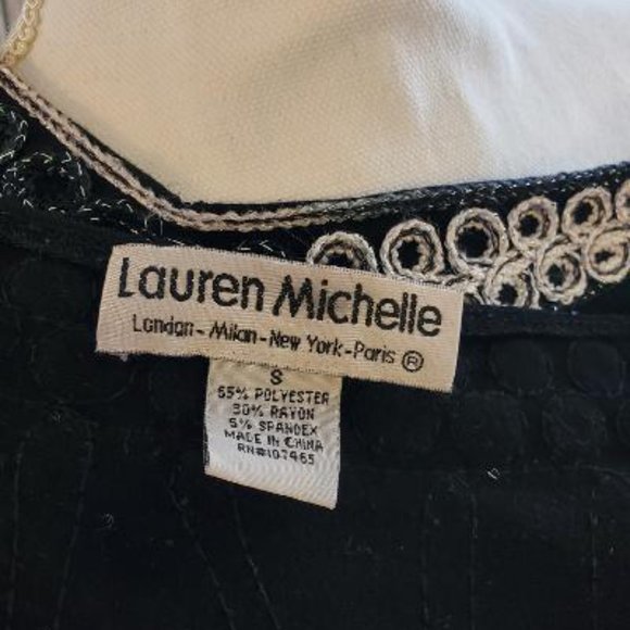 Lauren Michelle black and white top size S - Picture 3 of 10